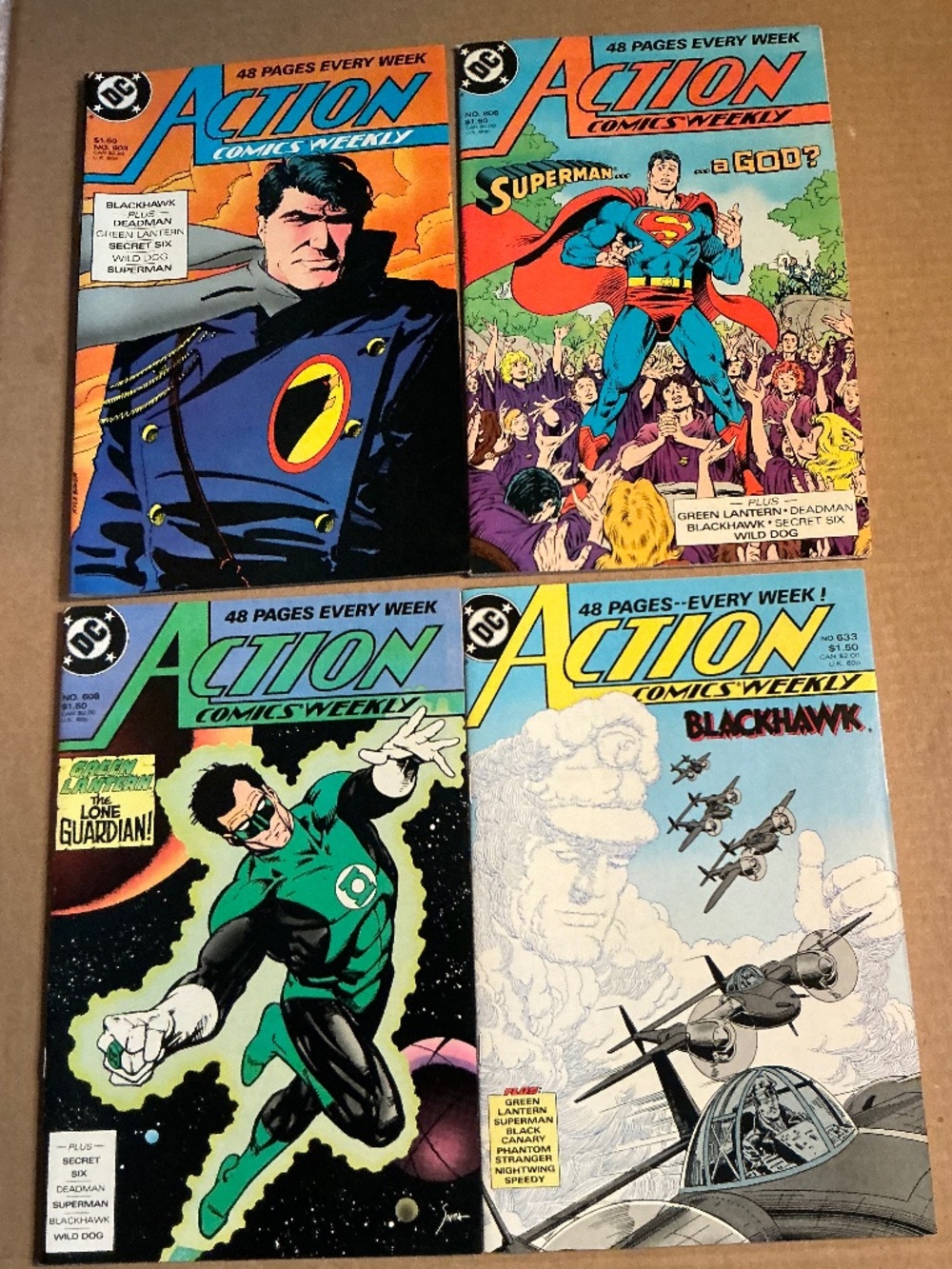 DC Comics Action Comics Weekly Comic Lot Issues 603,606,608 & 633